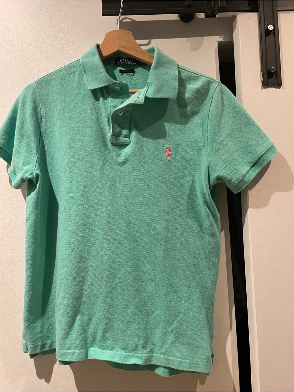 Polo by Ralph Lauren Mint Green Polo with Pink Pony